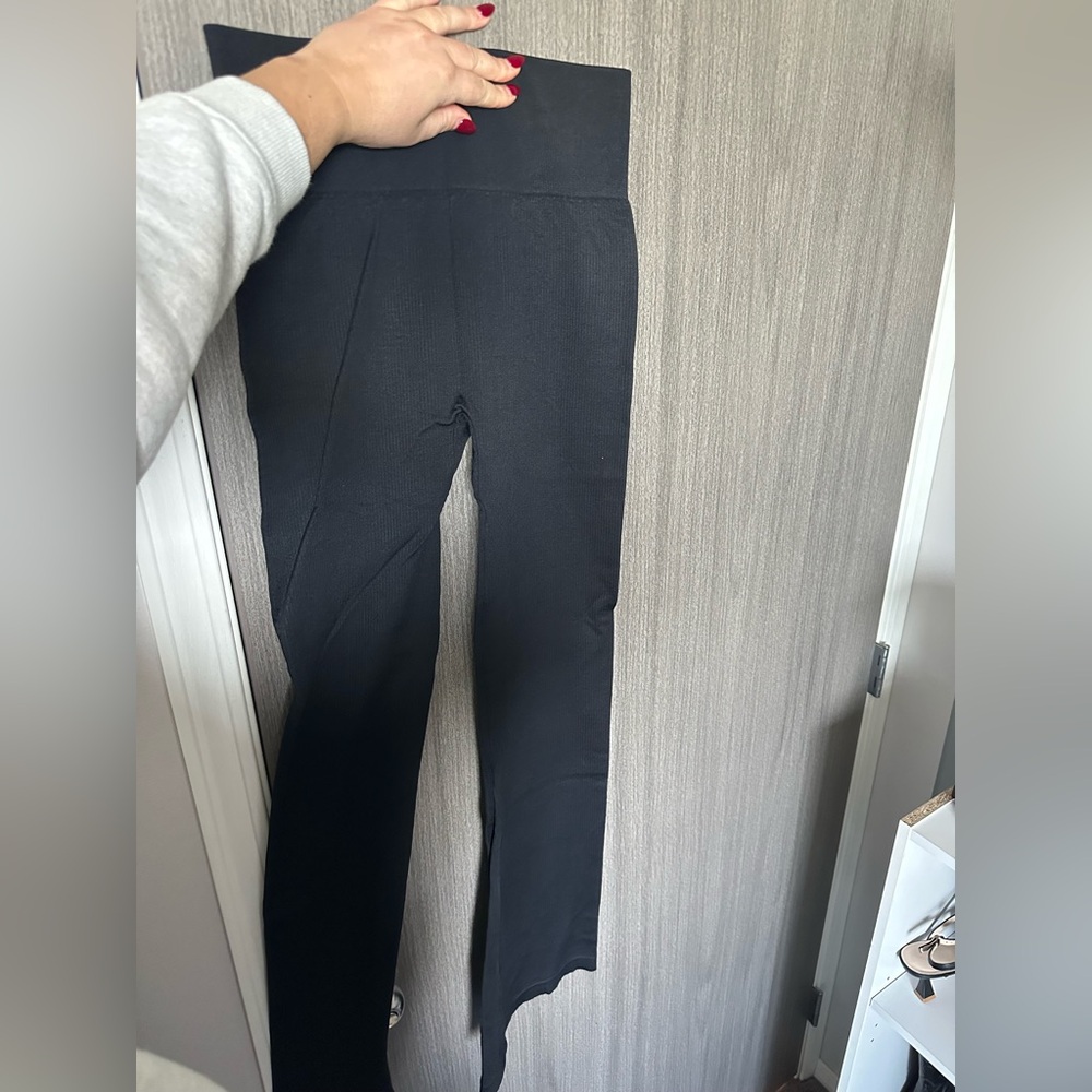 OQQ ribed wide leg yoga pants